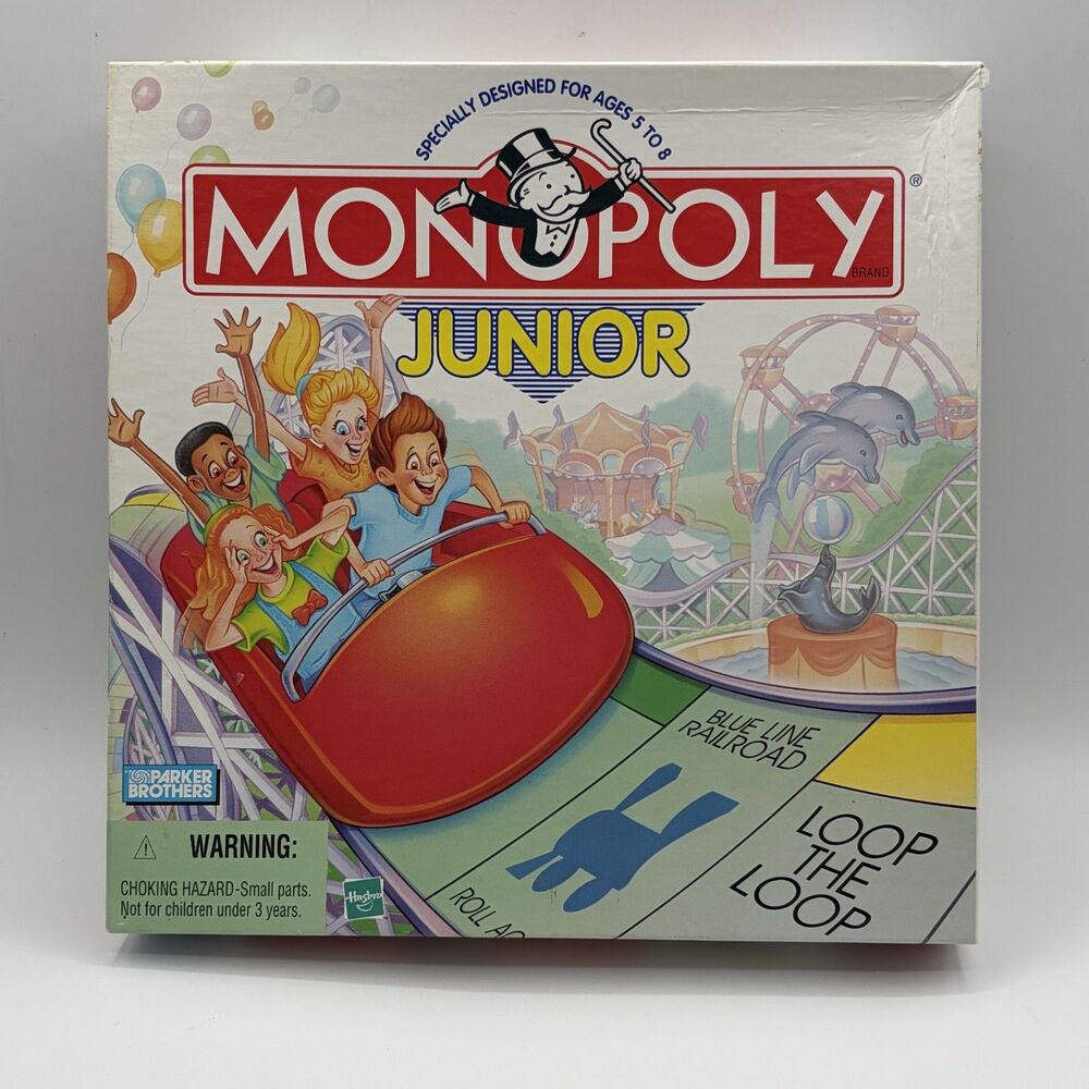 VINTAGE Monopoly Junior COMPLETE Parker Brothers 1999 90's Kids Children's